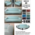 %100 Pamuk Fransız Kumaş 3+3+1+1 Komple Giydirme Kanepe&çekyat, Bohem, Porto, Vb Model Koltuk Kılıfı - 180 x 240 cm - Mint