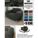 %100 Pamuk Fransız Kumaş Tekli Komple Giydirme Tekli & Berjer , Bohem, Porto, Vb Model Koltuk Kılıfı - 80 x 100 cm - Haki