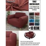 %100 Pamuk Fransız Kumaş Tekli Komple Giydirme Tekli & Berjer , Bohem, Porto, Vb Model Koltuk Kılıfı - 80 x 100 cm - Kiremit