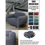 %100 Pamuk Fransız Kumaş Tekli Komple Giydirme Tekli & Berjer , Bohem, Porto, Vb Model Koltuk Kılıfı - 80 x 100 cm - Koyu Gri