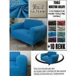 %100 Pamuk Fransız Kumaş Tekli Komple Giydirme Tekli & Berjer , Bohem, Porto, Vb Model Koltuk Kılıfı - 80 x 100 cm - Mavi