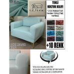 %100 Pamuk Fransız Kumaş Tekli Komple Giydirme Tekli & Berjer , Bohem, Porto, Vb Model Koltuk Kılıfı - 80 x 100 cm - Mint