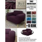 %100 Pamuk Fransız Kumaş Tekli Komple Giydirme Tekli & Berjer , Bohem, Porto, Vb Model Koltuk Kılıfı - 80 x 100 cm - Mürdüm