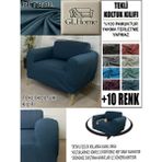 %100 Pamuk Fransız Kumaş Tekli Komple Giydirme Tekli & Berjer , Bohem, Porto, Vb Model Koltuk Kılıfı - 80 x 100 cm - Petrol