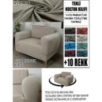 %100 Pamuk Fransız Kumaş Tekli Komple Giydirme Tekli & Berjer , Bohem, Porto, Vb Model Koltuk Kılıfı - 80 x 100 cm - Vizon