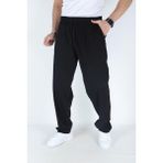 %100 Pamuk Ham Bez Keten Pantolon 4xl-5xl-6xl - Siyah