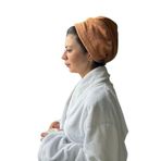 %100 Pamuk Hardal Havlu Bone Saç Kurutma Bonesi Kafa Havlusu Duş Banyo Bonesi Islak Saç Kurulama Bone