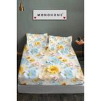 %100 Pamuk Lastikli Çarşaf Özel Tasarım 5d Dijital 60 Tel Bahar - Somon - 180 x 200