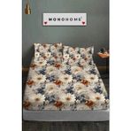 %100 Pamuk Lastikli Çarşaf Özel Tasarım 5d Dijital 60 Tel Brown - Bej - Antrasit - 160 x 200