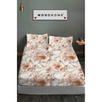 %100 Pamuk Lastikli Çarşaf Özel Tasarım 5d Dijital 60 Tel Golden Pink - Beyaz - Kırmızı - 180 x 200