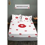 %100 Pamuk Lastikli Çarşaf Özel Tasarım 5d Dijital 60 Tell Lips