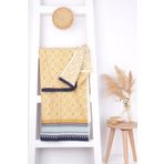 %100 Pamuk Mozaik Desen 70x140 Banyo Havlusu