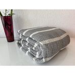 %100 Pamuk Muslin Battaniye, 4 Katlı Yatak Örtüsü, Yumuşak Türk Pamuğu Muslin Yatak Örtüsü, Ters Çevrilebilir Örtü, Antrasit Gri (Tam/Queen Boy 91x95-230x240cm)