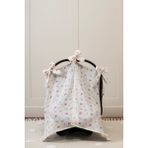 %100 Pamuk Muslin Puset Örtüsü – Atlantis Koleksiyonu 110X70 cm Fiyonklu - Krem