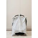 %100 Pamuk Muslin Puset Örtüsü – Atlantis Koleksiyonu 110X70 cm Fiyonklu - Mavi
