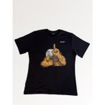 100 % Pamuk O Yaka Erkek T-Shirt Tekstil Üzerine Doğrudan Baskı ile - 2XL - 001-Siyah