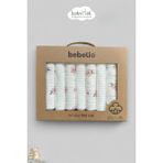 %100 Pamuk Organik Bebek Ağız Mendili 7'li Set, 25X25 cm Yumuşak&hipoalerjenik - Beyaz - Pembe - 0 - 6 Yaş