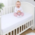 %100 Pamuk Penye, Lastikli Full Kenar Bebek Çarşafı – Oeko-tex Sertifikalı, Yumuşak ve Nefes Alabilir, Organik Pamuk, Anne Yanı, Çocuk Beşik Çarşafı