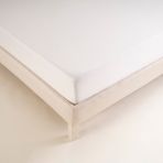 %100 Pamuk Penye Sıvı Geçirmez Yatak Alezi 120x200 cm - Beyaz - 120 x 200 cm