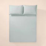 %100 Pamuk Percale Lastikli Çarşaf 160X200 cm Mavi - Pure Serisi - 160 x 200 cm