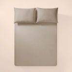 %100 Pamuk Percale Lastikli Çarşaf 160X200 cm Taş Rengi - Pure Serisi - 160 x 200 cm