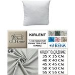 %100 Pamuk Petek 2'li Kirlent Kılıfı - 40 x 40 cm - Gri