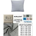 %100 Pamuk Petek 2'li Kirlent Kılıfı - 50 x 50 cm - Koyu Gri