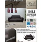 %100 Pamuk Petek Kumaş Çift Kişilik Komple Giydirme 2'li Kanepe, Bohem,porto, Vb Model Koltuk Kılıfı - 120 x 160 cm - Kahverengi