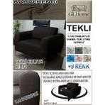 %100 Pamuk Petek Kumaş Tekli Komple Giydirme Tekli & Berjer , Bohem, Porto, Vb. Model Koltuk Kılıfı - 80 x 100 cm - Koyu Kahverengi