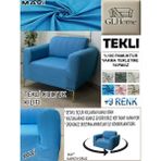 %100 Pamuk Petek Kumaş Tekli Komple Giydirme Tekli & Berjer , Bohem, Porto, Vb. Model Koltuk Kılıfı - 80 x 100 cm - Mavi