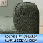 %100 Pamuk Petek Kumaş Tekli Komple Giydirme Tekli & Berjer , Bohem, Porto, Vb. Model Koltuk Kılıfı - 80 x 100 cm - Petrol