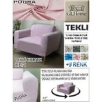 %100 Pamuk Petek Kumaş Tekli Komple Giydirme Tekli & Berjer , Bohem, Porto, Vb. Model Koltuk Kılıfı - 80 x 100 cm - Pudra