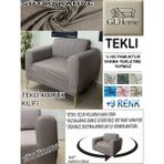 %100 Pamuk Petek Kumaş Tekli Komple Giydirme Tekli & Berjer , Bohem, Porto, Vb. Model Koltuk Kılıfı - 80 x 100 cm - Sütlü Kahve