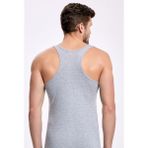 %100 Pamuk Ribana Erkek Sporcu Atlet 1010 (6 Adet) - Gri - XL