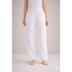 %100 Pamuk Vual Pantolon Astarı Terletmez Beli Lastikli Ekru Içlik Jupon Rahat Kesim Kadın Astar - L - XL - Beyaz