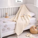 %100 Pamuk Waffle Bebek Pikesi | 90x110 cm | Nefes Alabilir Örtü, Yumuşak Dokulu, 7 Renk Seçenekli Bebek Battaniyesi