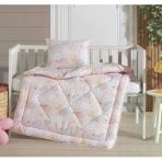 %100 Pamuklu 1.Kalite Ranforce Kumaştan İçi Elyaf Dolgulu Bebek Yorgan 95X145 Ve Bebek Yastık 35X45