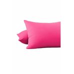 %100 Pamuklu Akfil 50X70Cm Yastık Kılıfı 2'Li (Gizli Fermuarlı), Fuşya