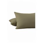 %100 Pamuklu Akfil 50X70Cm Yastık Kılıfı 2'Li (Gizli Fermuarlı), Haki