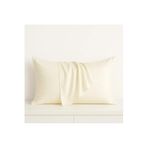 %100 Pamuklu Akfil 50X70Cm Yastık Kılıfı 2'Li (Gizli Fermuarlı), Krem