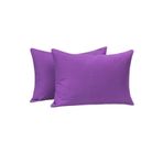 %100 Pamuklu Akfil 50X70Cm Yastık Kılıfı 2'Li (Gizli Fermuarlı), Mor