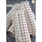 %100 Pamuklu Buldan Işi Çekyat-Koltuk Örtüsü 180x220 Nç1129-1 bordo