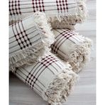 %100 Pamuklu Buldan Işi Çekyat-Koltuk Örtüsü 180x250 bordo