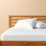 %100 Pamuklu Çift Kişilik Lastikli Çarşaf 180X200+25 | 50X70 Yastık Kılıfı ( 2 Adet ) - Beyaz - 180 x 200