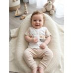 %100 Pamuklu Erkek Bebek Pijama Takımı - Kahverengi - 3 - 6 Ay