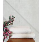 %100 Pamuklu Fulya Banyo Takımı 1 Adet 50X90 cm ve 1 Adet 90X150 cm Boy Havlusu - 90 x 150 cm - 50 x 90 cm - Bej