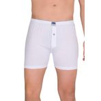 %100 Pamuklu Havlu Bel Düğmeli Beyaz Erkek Boxer 3'lü Paket