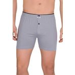 %100 Pamuklu Havlu Bel Düğmeli Gri Erkek Boxer 6'lı Paket