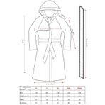 %100 Pamuklu Kapşonlu Pike Bornoz BEJ 3XL