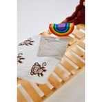 %100 Pamuklu Maymun Desenli Kare Bebek Battaniye - MULTI RENK